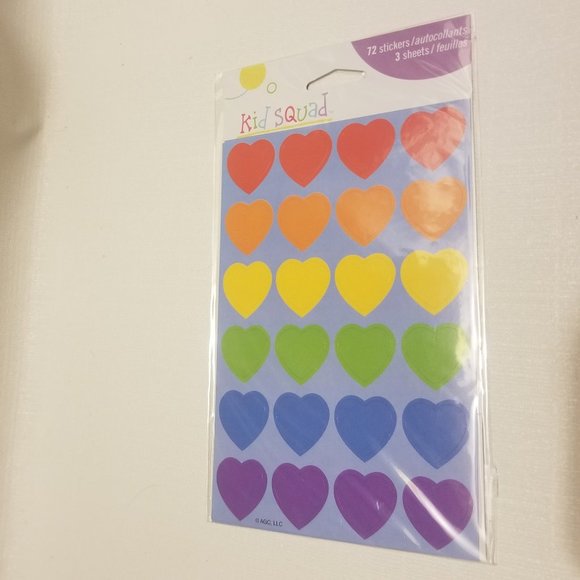 4 sheets of greeting card co stickers- 2 vtg Easter, & 2 of hearts - Picture 6 of 9